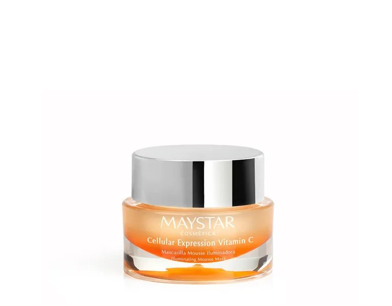 Maystar Vitamin C Aufhellende Mousse-Maske – 50 Ml, Anti-Aging Mit Hyaluronsäure & Perlenpulver