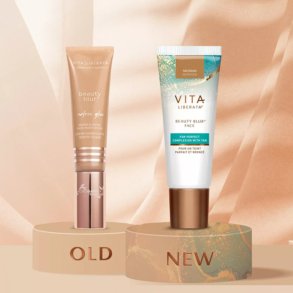 VITA LIBERATA BEAUTY BLUR WITH TAN – ODOS ATSPALVĮ KOREGUOJANTIS PAGRINDAS SU ILGALAIKIU SAVAIMINIO ĮDEGIO EFEKTU