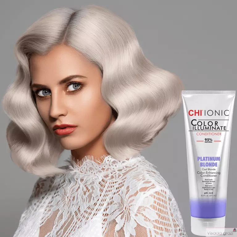 CHI IONIC Color Illuminate Dažomasis kondicionierius PLATINUM BLONDE