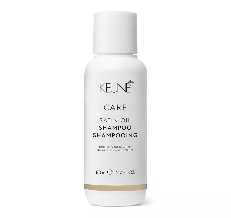 KEUNE SATIN OIL šampūnas sausiems, pažeistiems plaukams, 80ml (kelioninis)