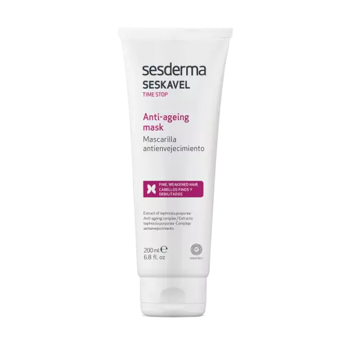 SESDERMA SESKAVEL TIME STOP Senėjimo požymius mažinanti plaukų kaukė, 200 ml