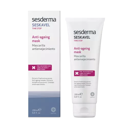 SESDERMA SESKAVEL TIME STOP Senėjimo požymius mažinanti plaukų kaukė, 200 ml