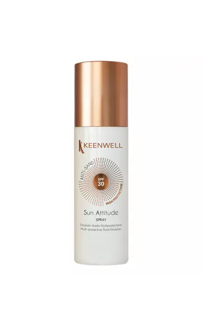 KEENWELL SUN ATTITUDE Apsauginė, įdegį skatinanti fluidinė emulsija kūnui SPF30, 150ml