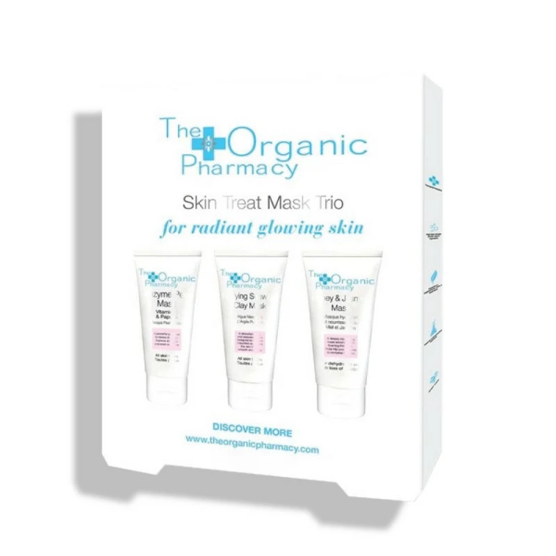 THE ORGANIC PHARMACY Kelioninis veido kaukių rinkinys „Skin Treat Mask Trio“, 3vnt