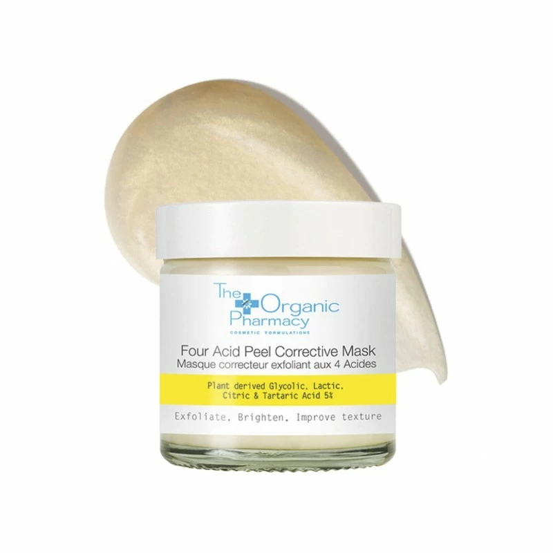 THE ORGANIC PHARMACY Koreguojanti keturių rūgščių veido kaukė „Four Acid Peel Corrective Mask“, 60ml