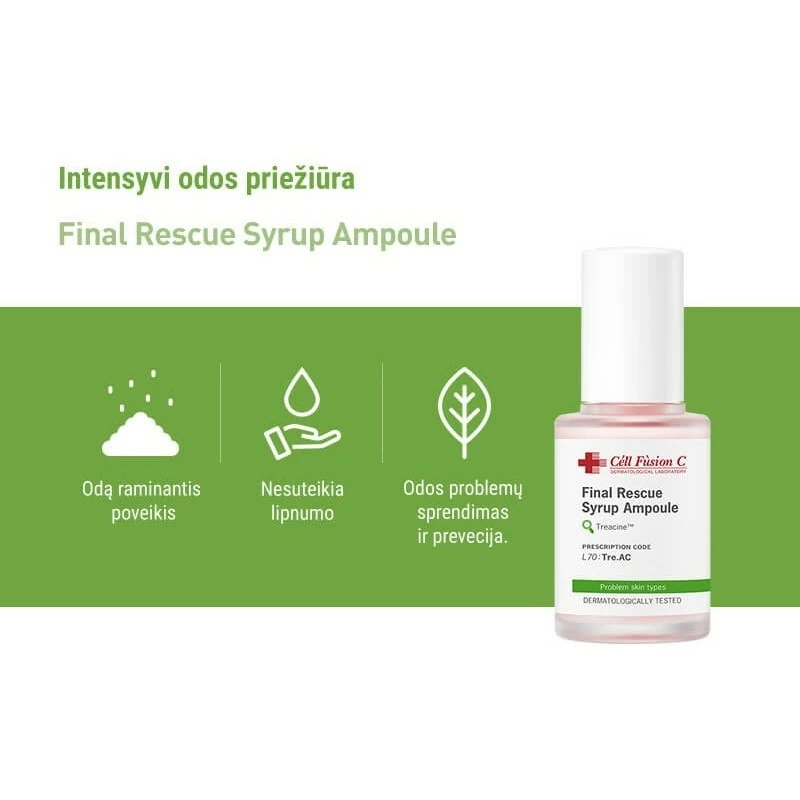 CELL FUSION C Serumas riebiai odai „Final Rescue Syrup Ampoule", 30ml