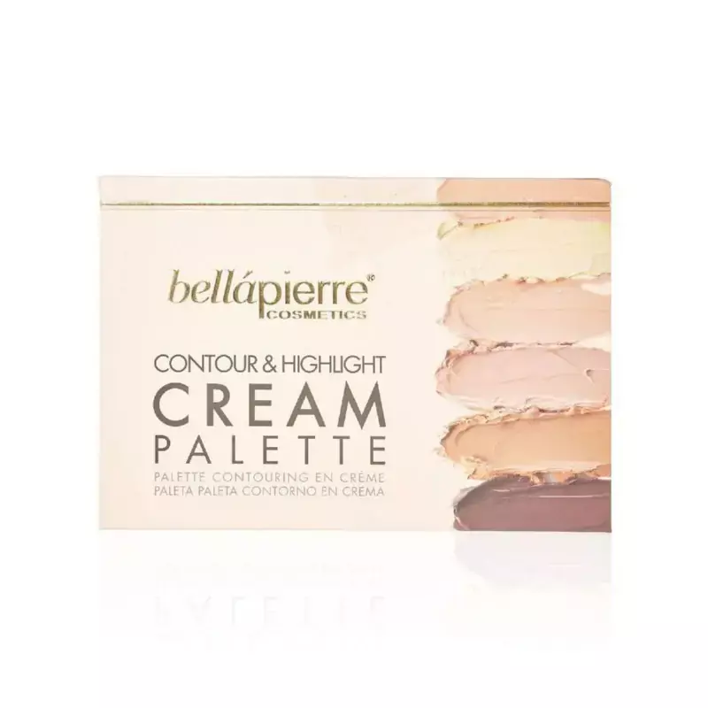 BELLAPIERRE Veido kontūravimo priemonių paletė Bellapierre Contour & Highlight Cream Palette