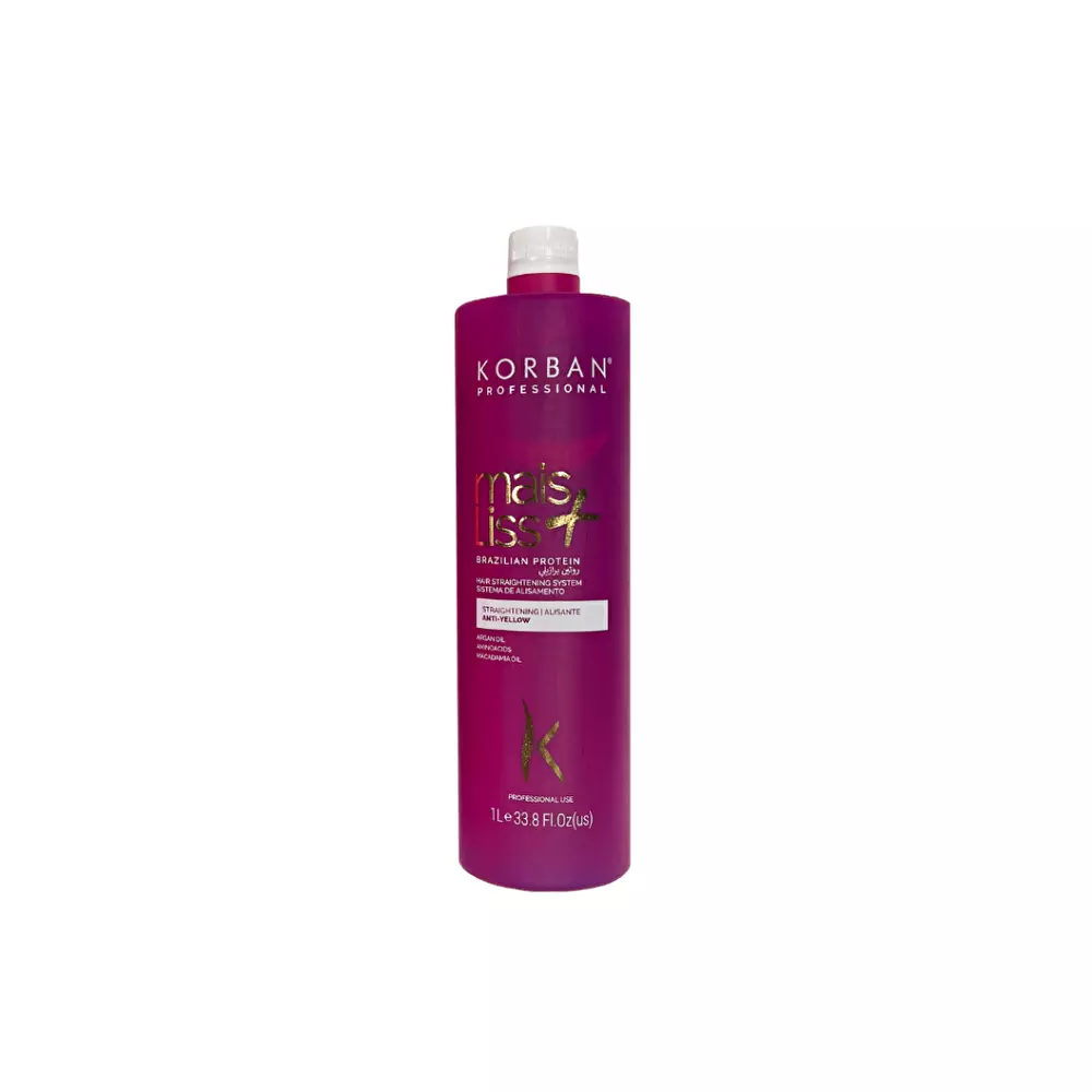 KORBAN MAIS LISS STRAIGHTENNING ALISANTE ANTI-YELLOW (TIK PROFESIONALIAM NAUDOJIMUI), 1L