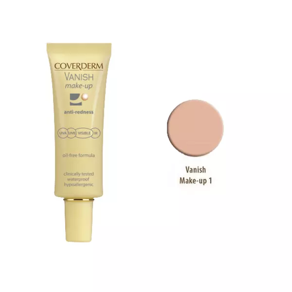 COVERDERM Maskuojamasis kremas prieš kuperozę SPF50+ Nr. 1, 30ml