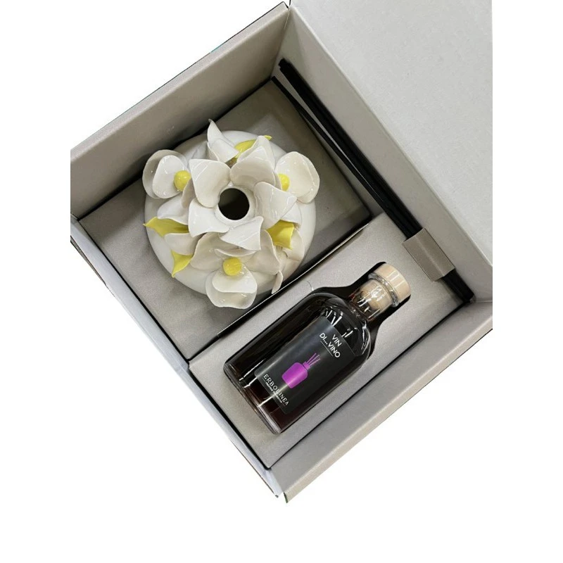 ERBOLINEA Kvapas namams su lazdelėmis Erbolinea Prestige Capodimonte Beige Vin Di Vino su keramikiniu indeliu, 100ml