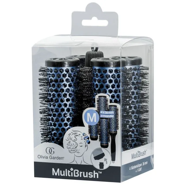 OLIVIA GARDEN MULTIBRUSH šepečių rinkinys (4x36 mm + rankena)