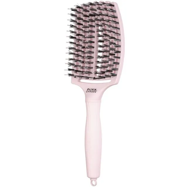 OLIVIA GARDEN FINGER BRUSH PASTEL PINK COMBO LARGE plaukų šepetys