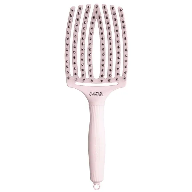 OLIVIA GARDEN FINGER BRUSH PASTEL PINK COMBO LARGE plaukų šepetys
