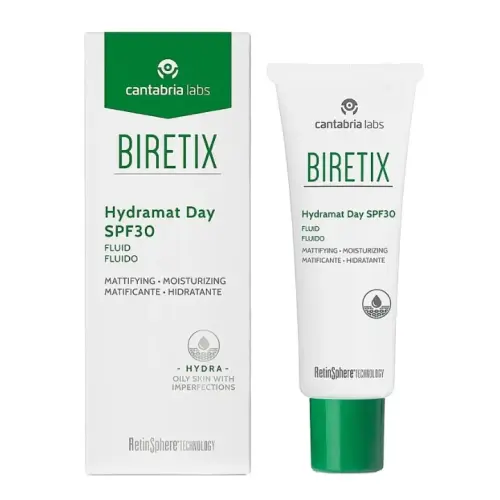 BIRETIX HYDRAMAT DAY SPF 30 Fluidas, 50 ml