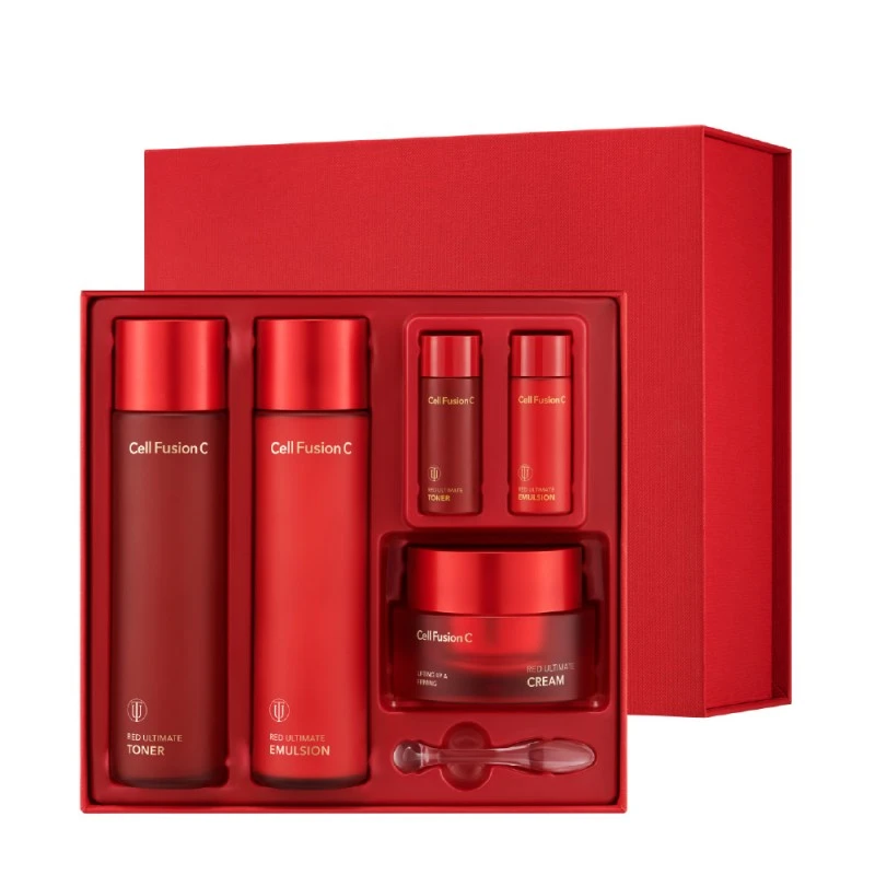 "Red Ultimate Set" kelioninis rinkinys odos maitinimui ir stangrinimui