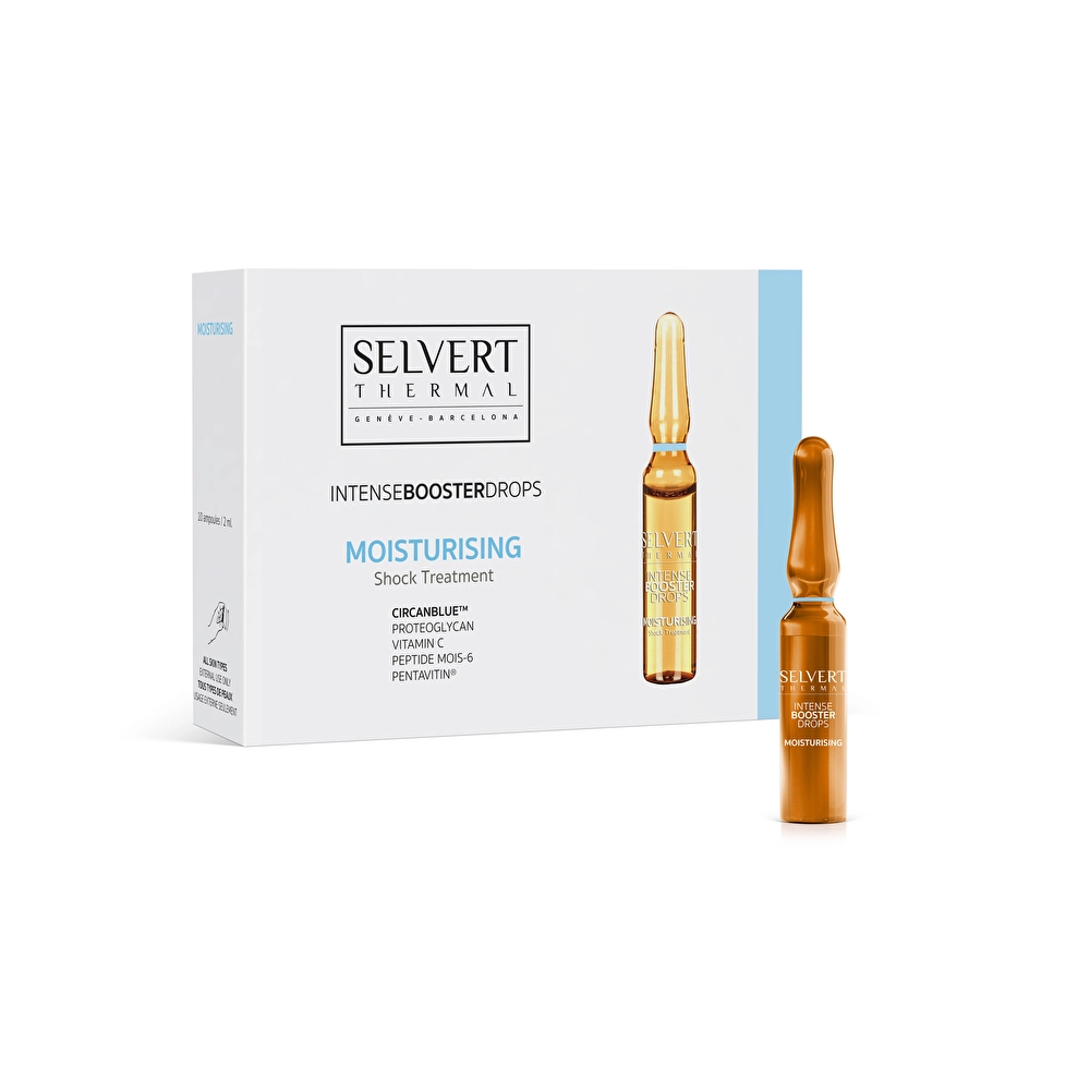 SELVERT THERMAL Intense booster drops moisturising/ Intensyvus drėkinamasis koncentratas 10 x 2 ml