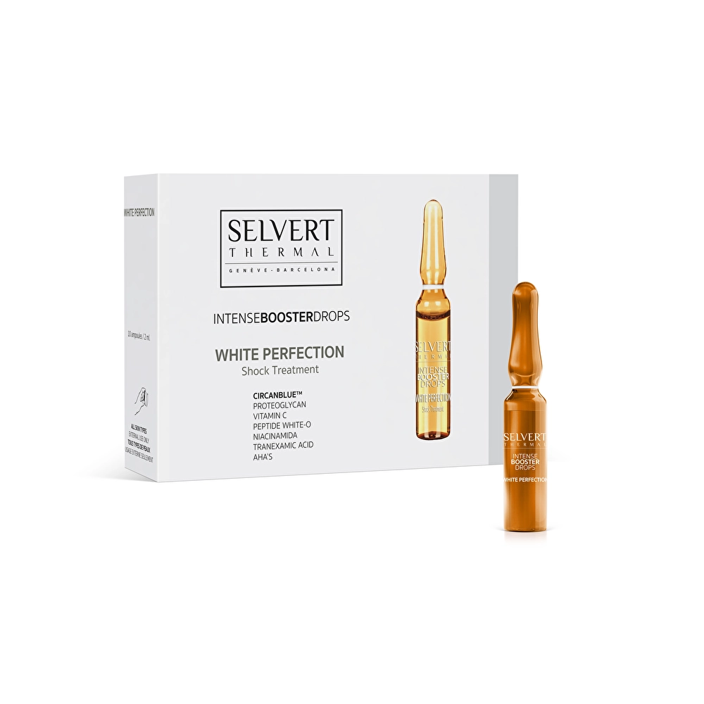 SELVERT THERMAL Intense booster drops white perfection/ Intensyvus koncentratas prieš pigmentaciją 10 x2 ml