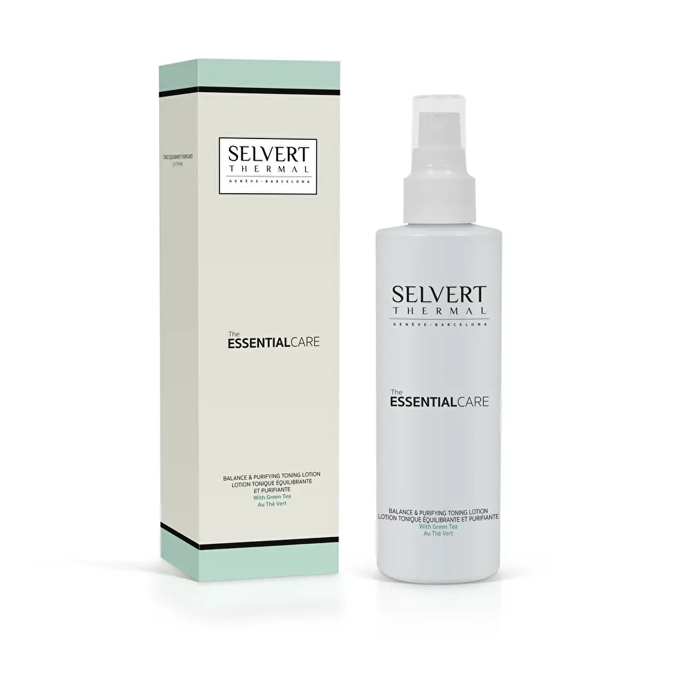 SELVERT THERMAL Balance & purifying toning lotion with green tea/ Tonikas riebiai ir mišriai odai