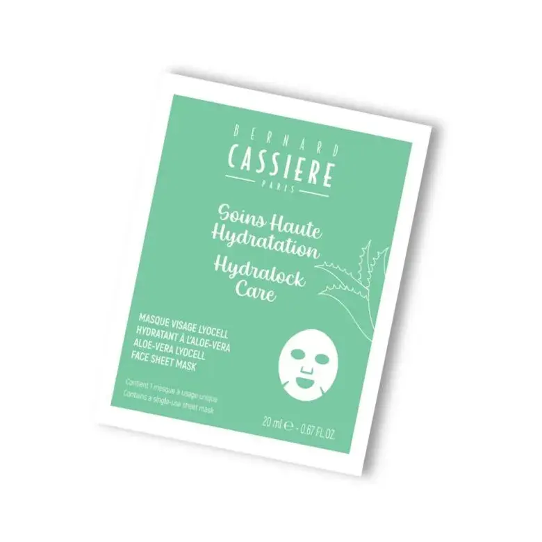 BERNARD CASSIERE Aloe-vera lyocell face sheet mask / Liocelio lakštinė kaukė veidui su alavijais 20 ml