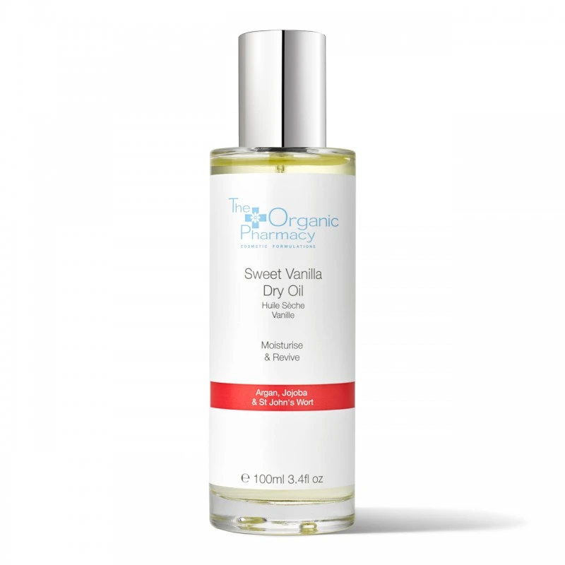 THE ORGANIC PHARMACY Sweet Vanilla Dry Oil / Sausas vanilės aliejus kūnui, veidui ir plaukams 100 ml