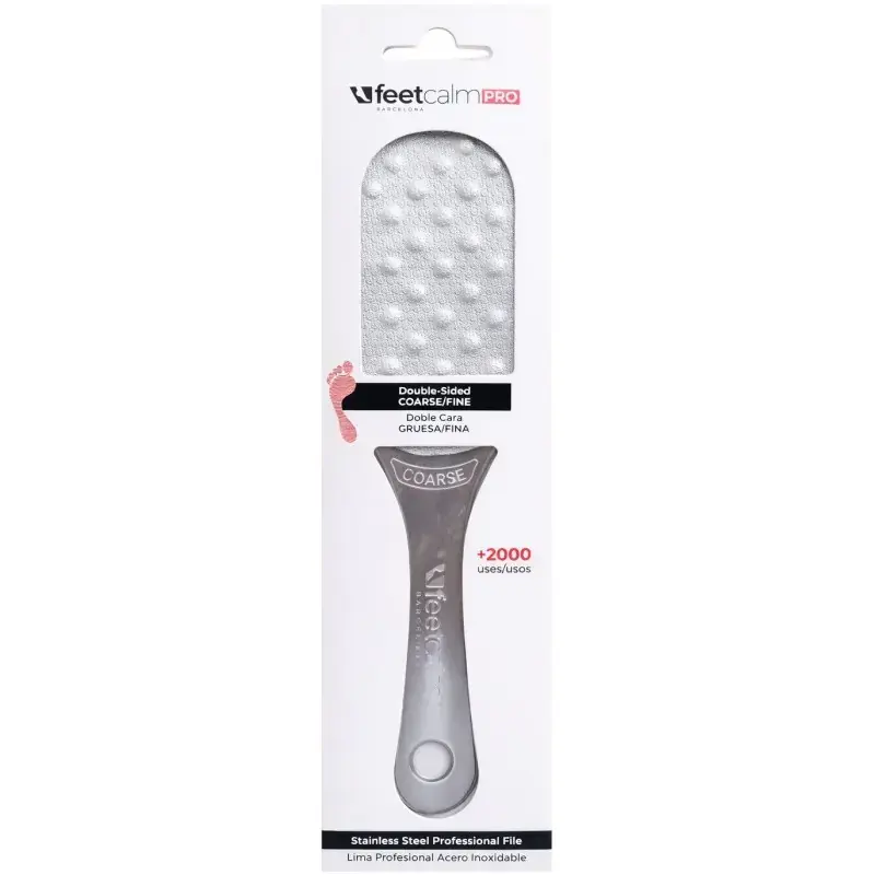 FEETCALM COSMETICS Stainless steel professional file / Nerūdijančio plieno, dvipusė dildė pėdoms 