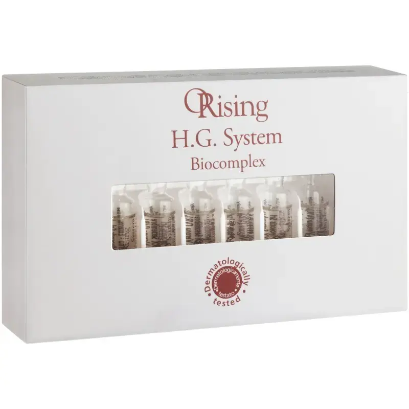 ORISING H.G. System biocomplex / Fito-esencinis losjonas plaukams nuo slinkimo 7 ml, 1 ampulė