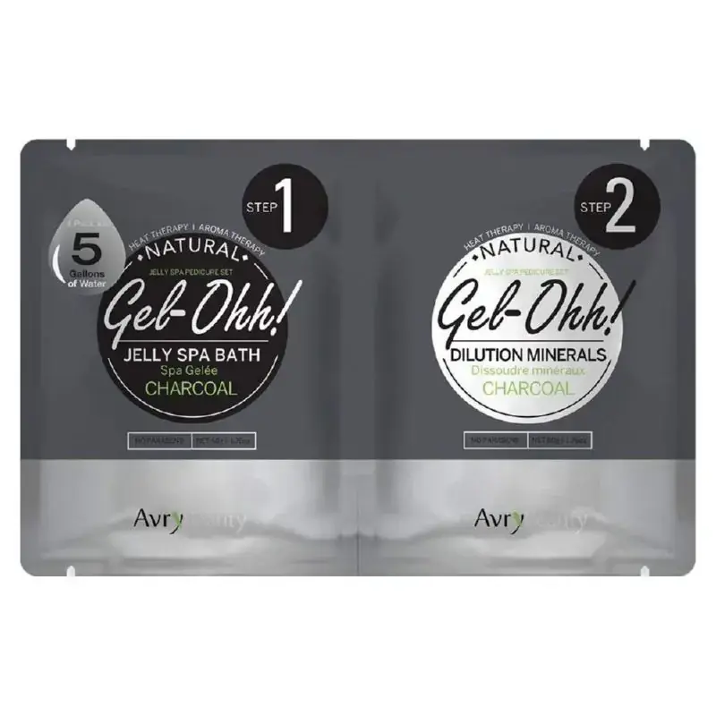 GEL-OHH Jelly SPA pedi bath charcoal / Gelinis SPA pėdoms