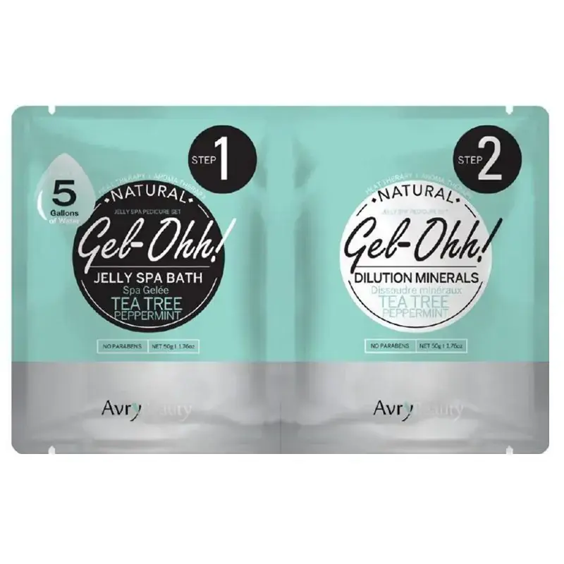 GEL-OHH Jelly SPA pedi bath tea tree & peppermint - Gelinis SPA pėdoms su pipirmetėm