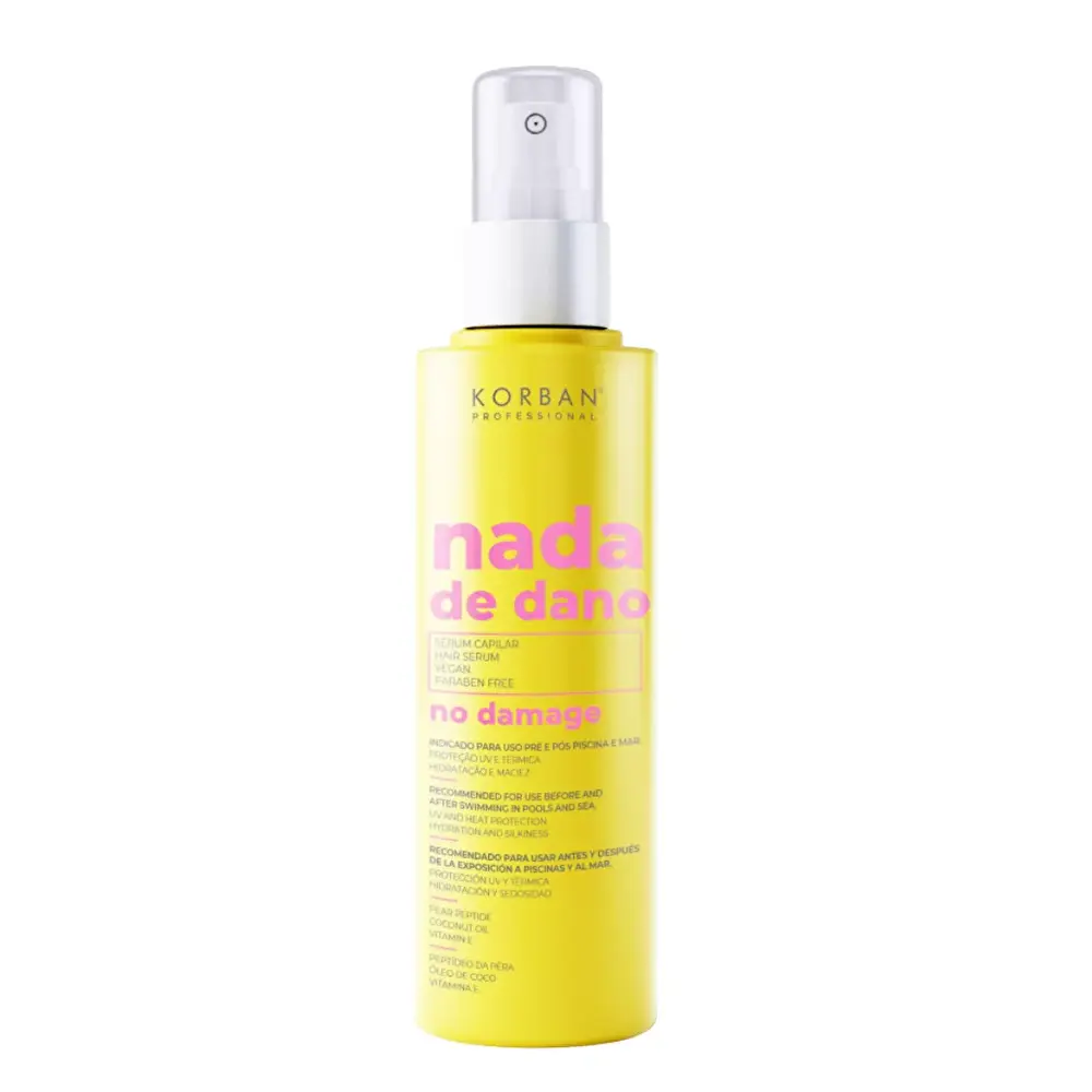 KORBAN PROFESSIONAL Nada De Dano / Apsauginis plaukų serumas nuo karščio ir aplinkos poveikio 150 ml