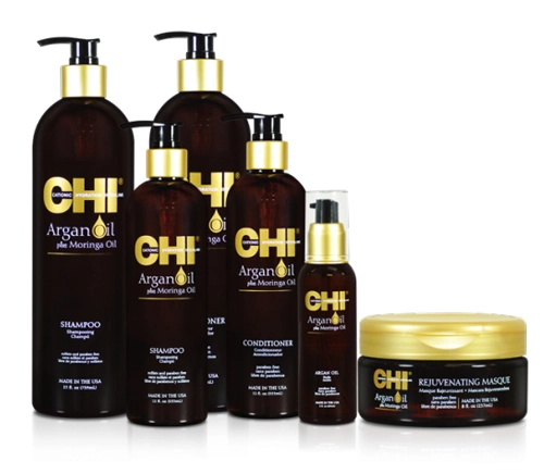 CHI ARGAN OIL Plaukų kaukė su argano ir moringų aliejumi 