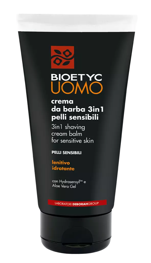 DEBORAH Bioetyc skutimosi kremas 3in1 jautriai odai UOMO, 200ml