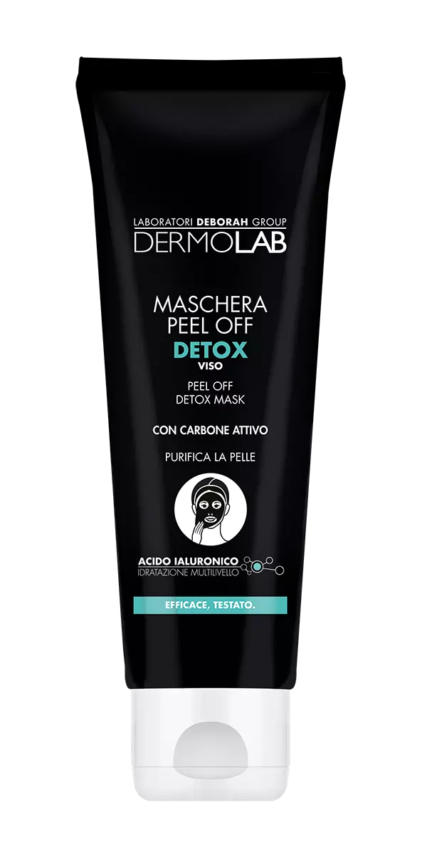 DEBORAH Dermolab Peel off detox nulupama valomoji kaukė su anglimi, 75ml