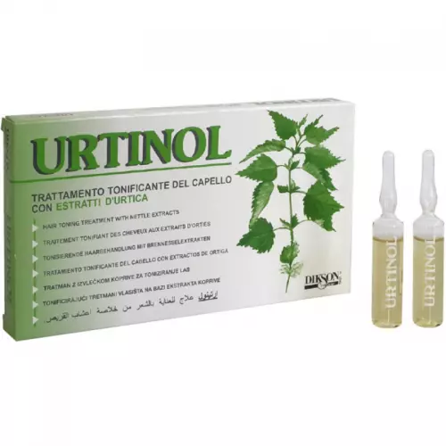 DIKSON Ampulės riebiai galvos odai Urtinol, 10x10ml