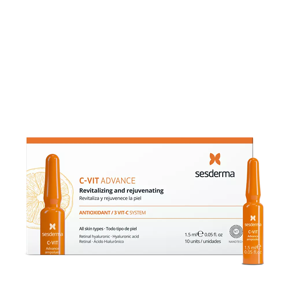 SESDERMA C-VIT Advance ampulės, 10×1,5ml