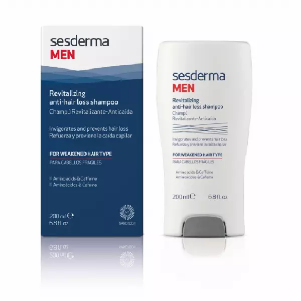 SESDERMA MEN gaivinamasis šampūnas nuo plaukų slinkimo