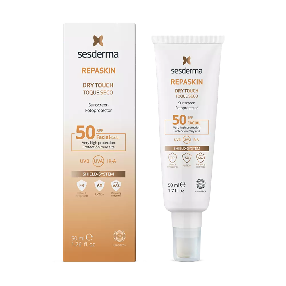 SESDERMA REPASKIN DRY TOUCH apsauginis kremas nuo saulės veidui SPF50