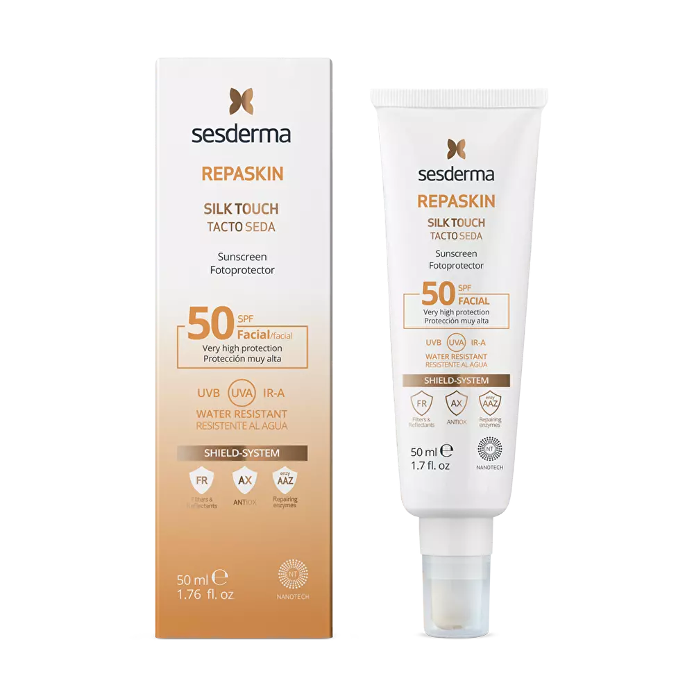 SESDERMA REPASKIN SILK TOUCH apsauginis kremas nuo saulės veidui SPF50