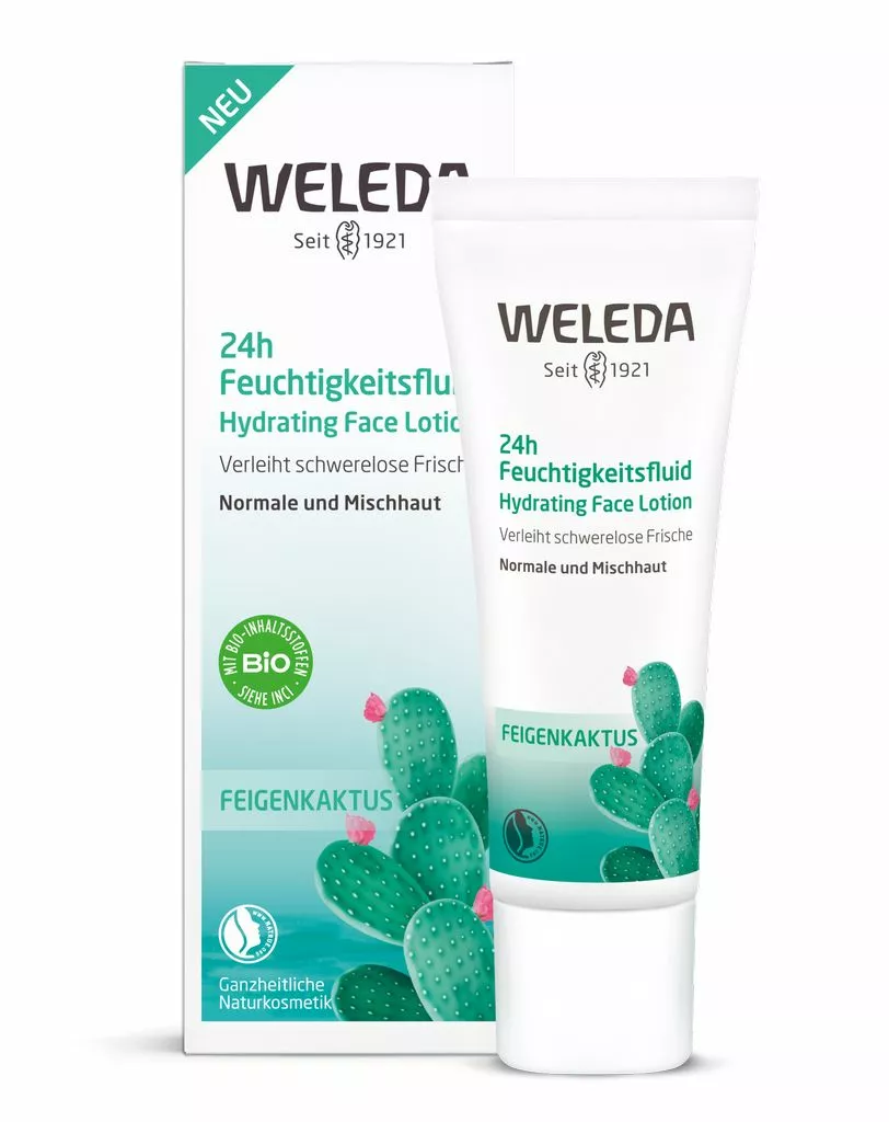 WELEDA CACTUS 24h drėkinamoji emulsija veidui, 30ml