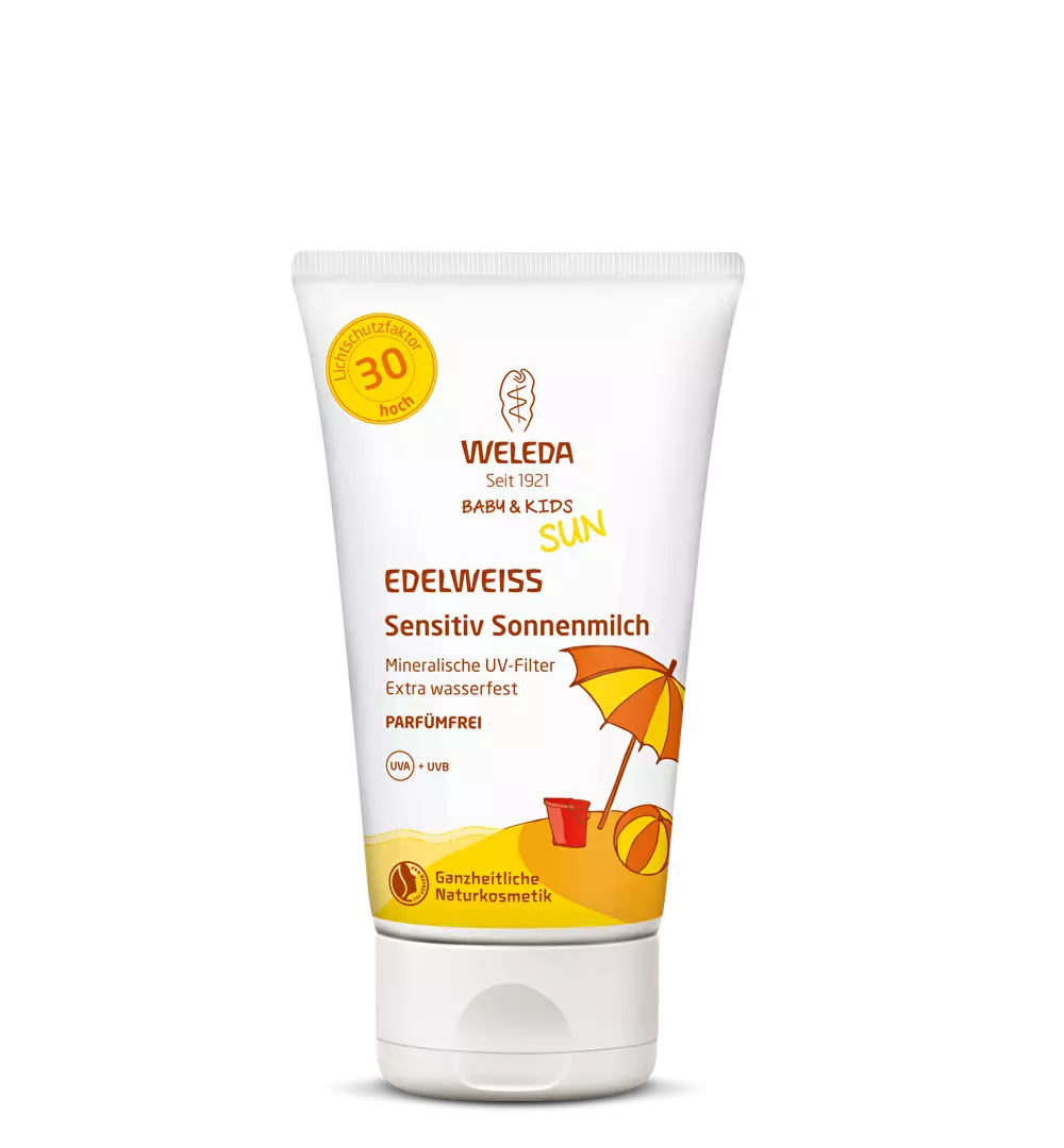 WELEDA Edelweiss losjonas nuo saulės SPF30, 150ml