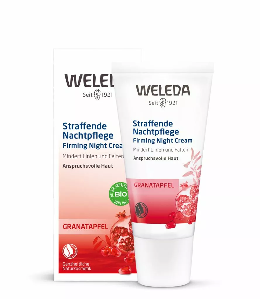 WELEDA Naktinis stangrinamasis kremas su granatais, 30ml