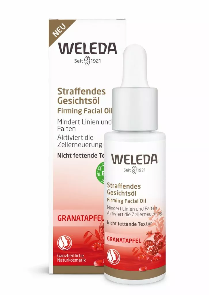 WELEDA Stangrinamasis aliejus veidui su granatais, 30ml