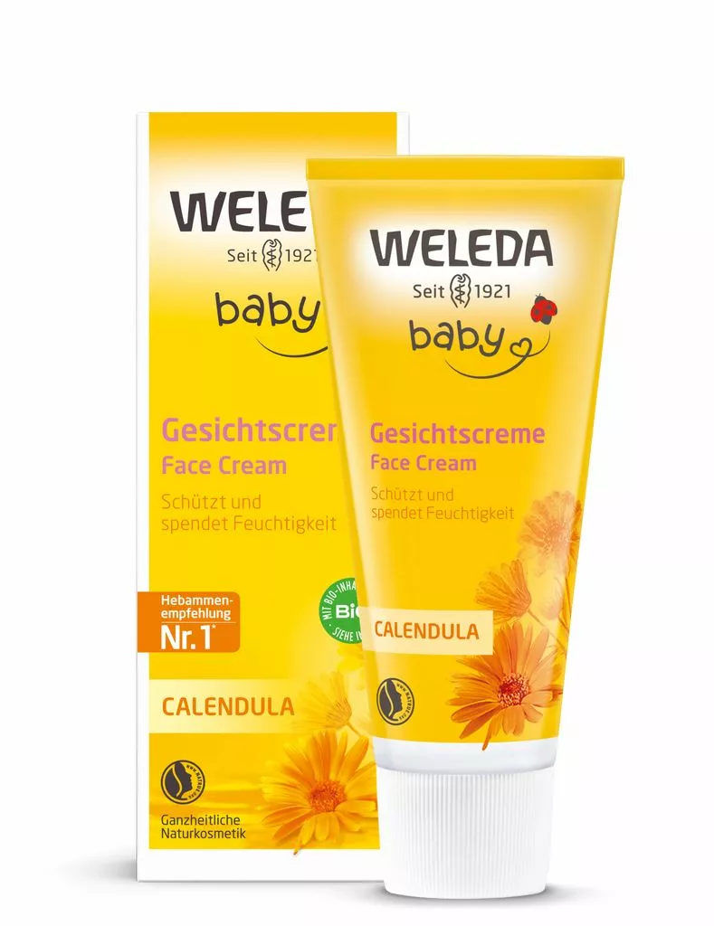 WELEDA Veido kremas su medetkomis CALENDULA BABY, 50ml