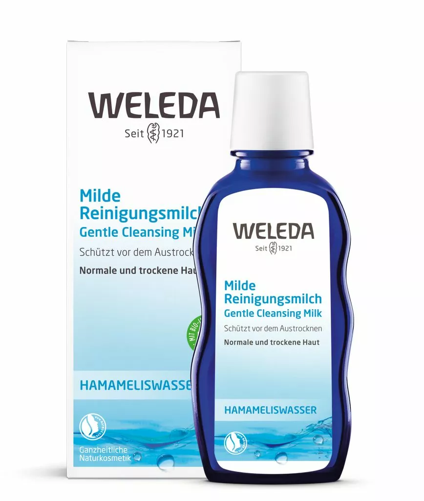 WELEDA Švelnus valomasis pienelis su hamameliu, 100ml