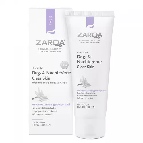 ZARQA Clear skin kremas į aknę linkusiai odai