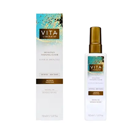 VITA LIBERATA HEAVENLY ELIXIR - Dangiškas savaiminio įdegio eliksyras, balta tekstūra, Medium, 150ml