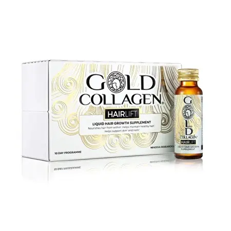 GOLD COLLAGEN HAIRLIFT geriamas kolagenas plaukams, 10x50ml