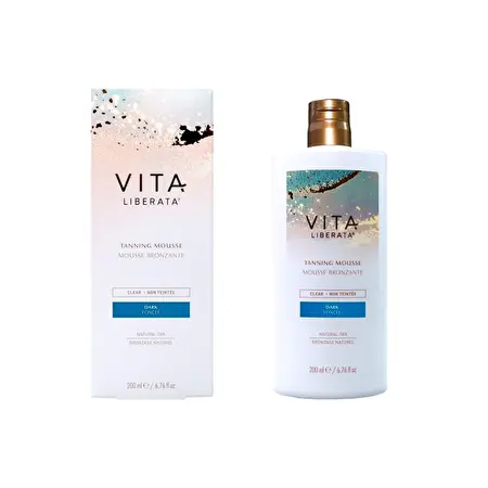 VITA LIBERATA - TANNING MOUSSE CLEAR savaiminio įdegio putos-vanduo, Dark, 200ml