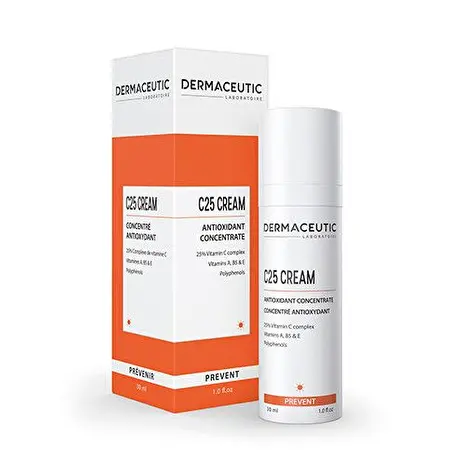 DERMACEUTIC C25 CREAM Antioksidacinis dieninis kremas su Vitaminu C, 30ml