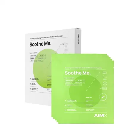 AIMX Greito poveikio raminanti veido kaukė su peptidais „Soothe Me“, 5vnt