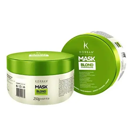 KORBAN MASK BLOND CHAMPAGNE – Kaukė blondinėms, 250gr